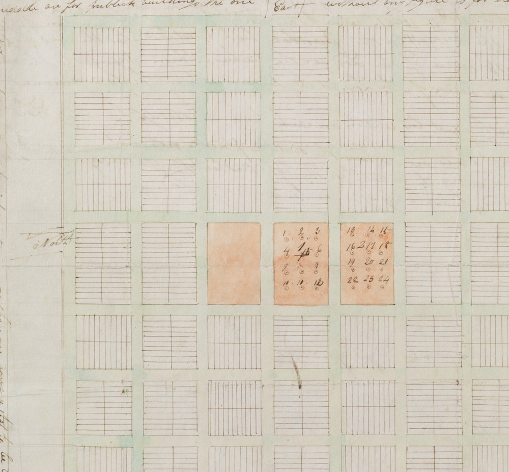Manuscript plat of the City of Zion, drawn by Joseph Smith and others, circa June 1833